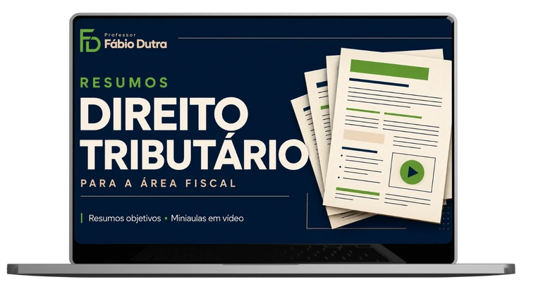 Mockup do produto Resumos de Direito Tributário para a Área Fiscal